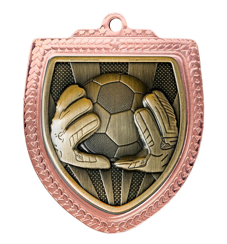 1067BVP-MS9GK Shield Medal - Football Goalkeeper 8cm