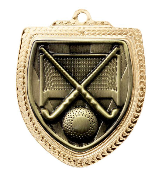 1067GVP-MS24G Shield Medal - Hockey 8cm