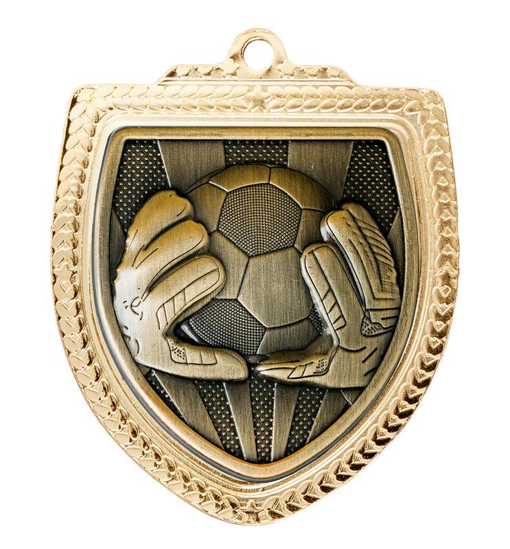 1067GVP-MS9GK Shield Medal - Football Goalkeeper 8cm
