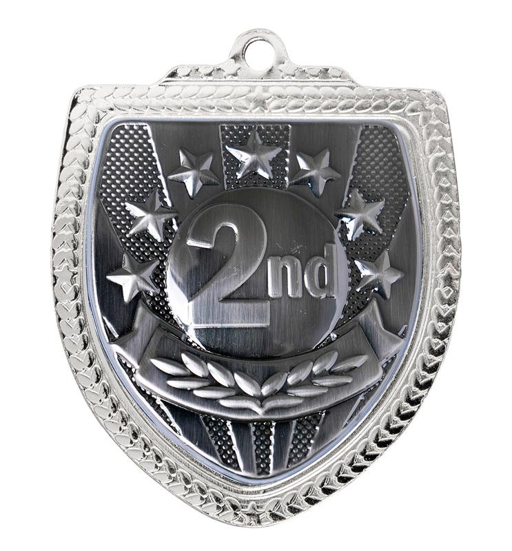 1067SVP-MS2ND Shield Medal - 2ND 8cm
