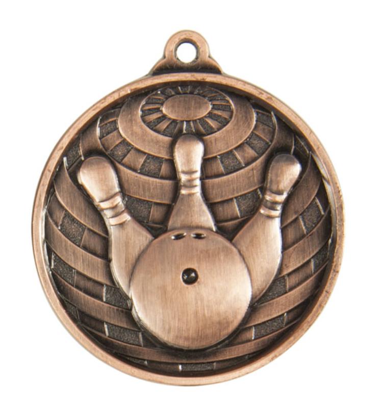 1073-21BR Global Medal-Tenpin 5cm