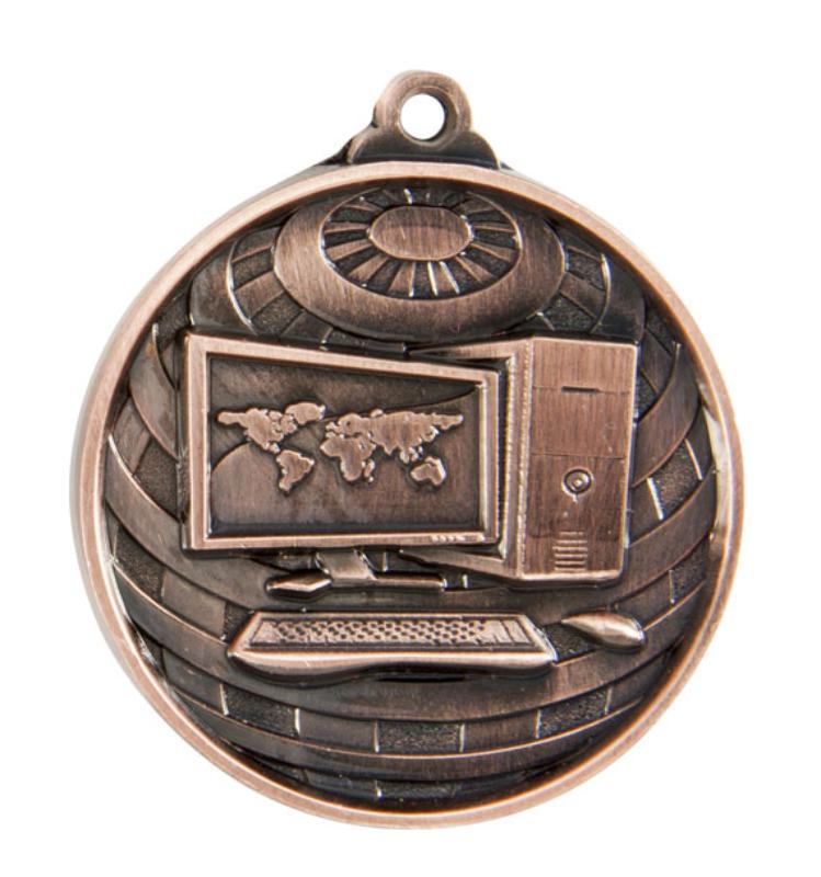 1073-42BR Global Medal-Computers 5cm