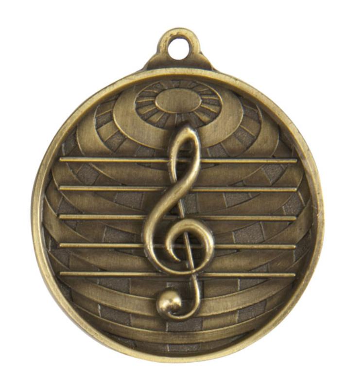 1073-44G Global Medal-Music 5cm