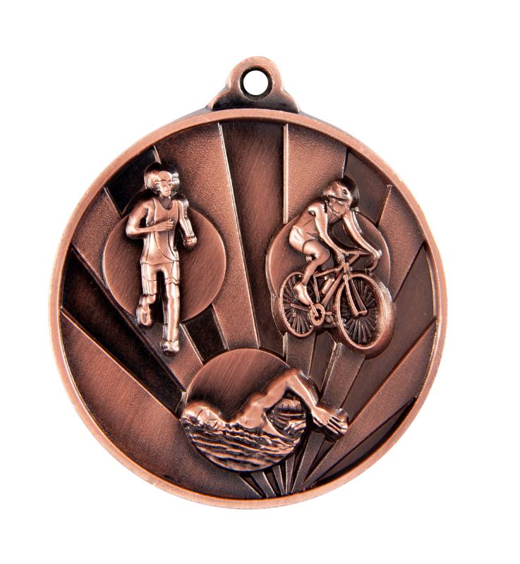 1076-15BR Sunrise Medal-Triathlon 5cm