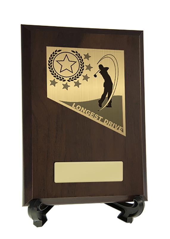 8232CH-PS10LD Plaque with Golf Longest Drive Trim 17.5cm