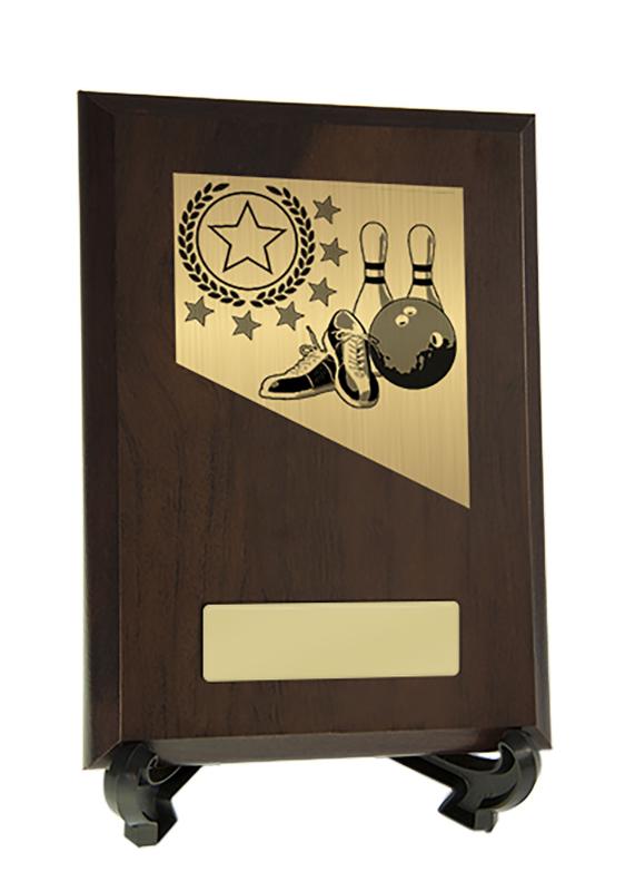8232CH-PS21A Plaque with Tenpin Trim 17.5cm