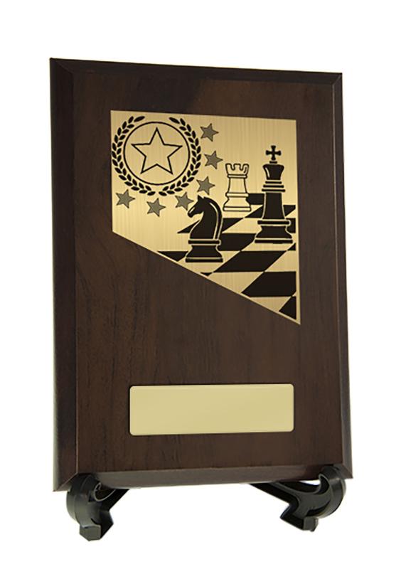 8232CH-PS43A Plaque with Chess Trim 17.5cm