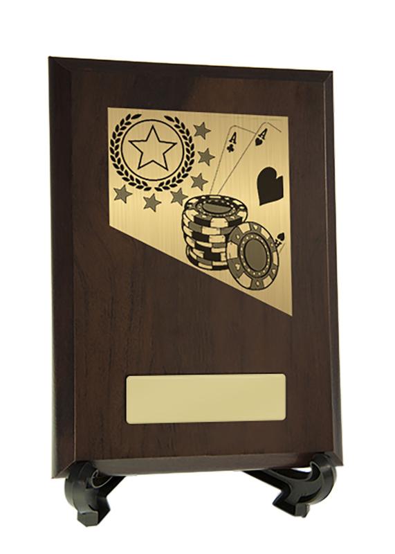 8232CH-PS54A Plaque with Poker Trim 17.5cm