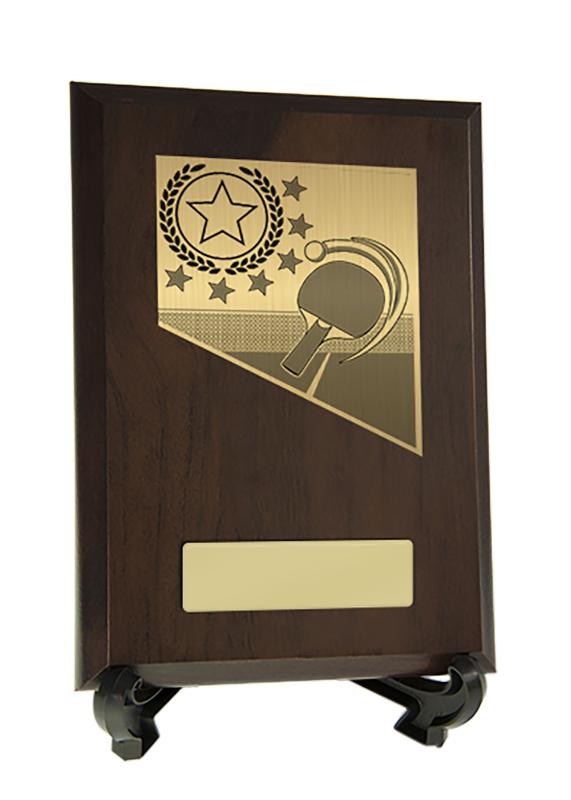 8232CH-PS59A Plaque with Table Tennis Trim 17.5cm