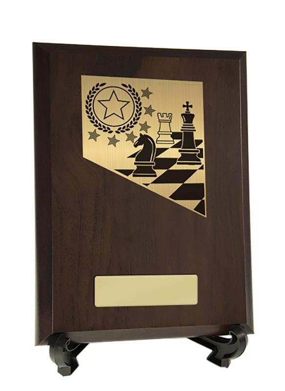 8233CH-PS43A Plaque with Chess Trim 20cm
