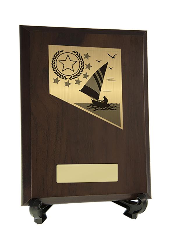 8233CH-PS67A Plaque with Sailing Trim 20cm