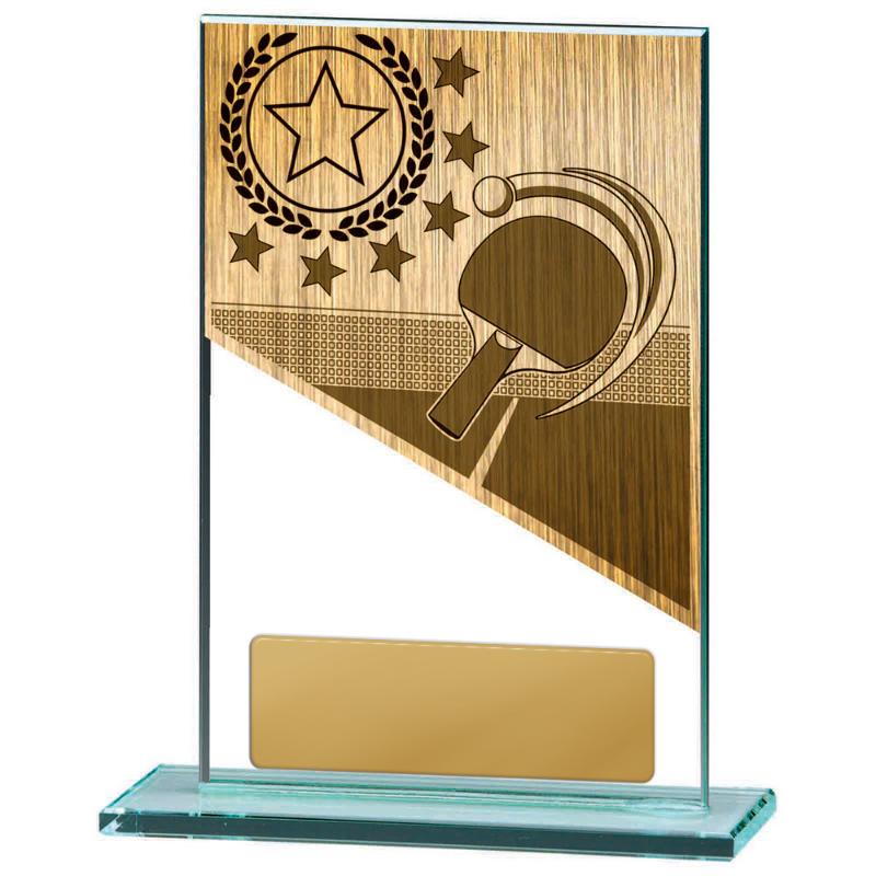 BG01B-PS59A Table Tennis Theme on Glass 15cm