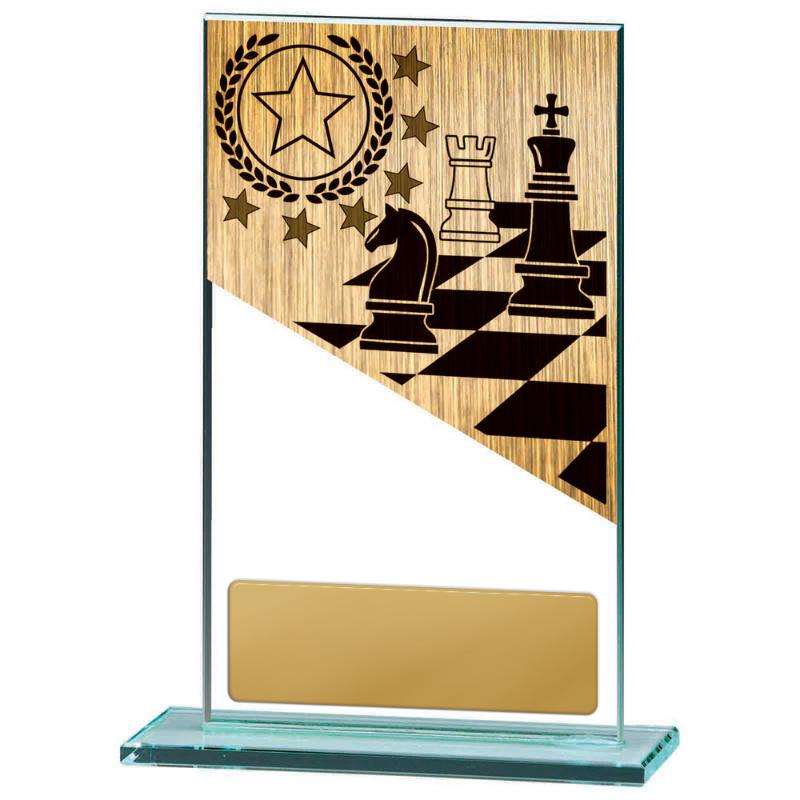 BG01C-PS43A Chess Theme on Glass 17cm