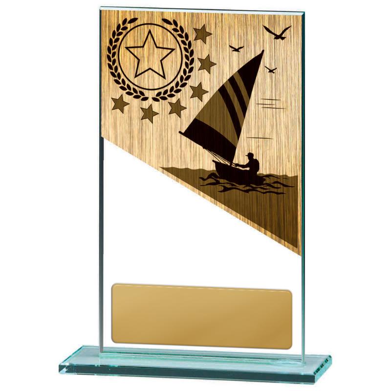 BG01C-PS67A Sailing Theme on Glass 17cm