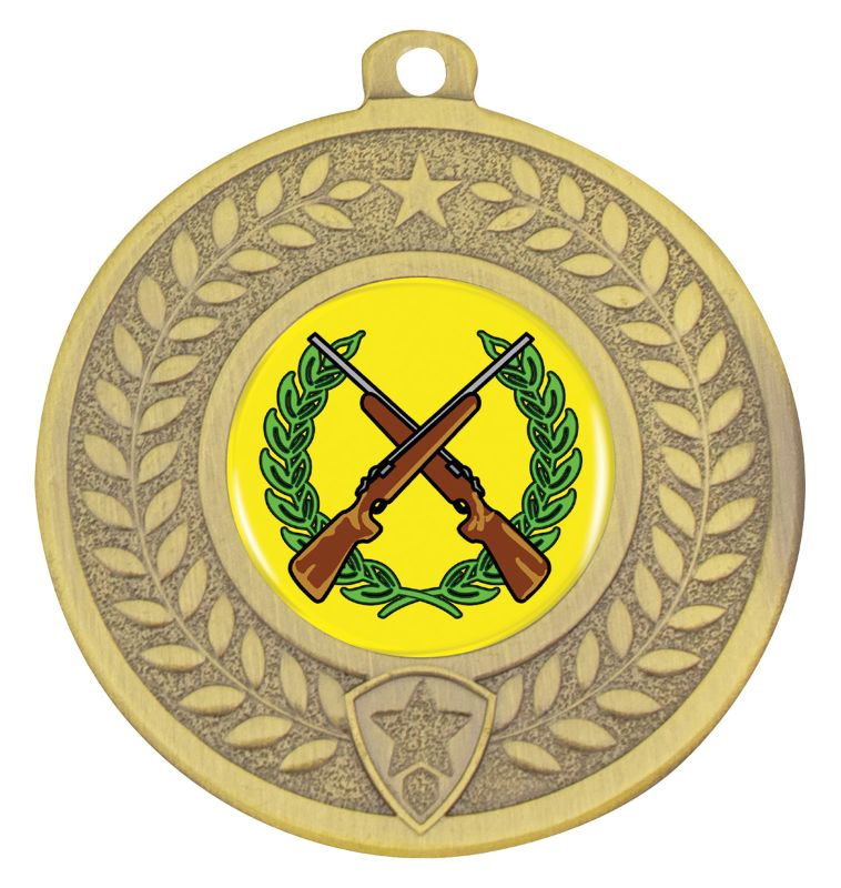 DMK154G Distinction Rifles Medal Gold 5cm