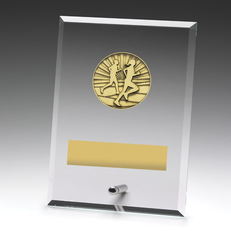 DY125B Glass Plaque Cross Country 175mm