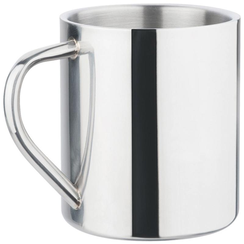 E4031 Polished stainless steel mug 10.2cm