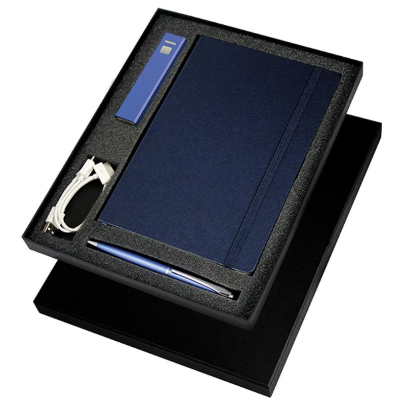 EGIFT1003BL Ambassador Bound JournalBook, a Jolt Charger and a Grobisen Pen 27.4cm