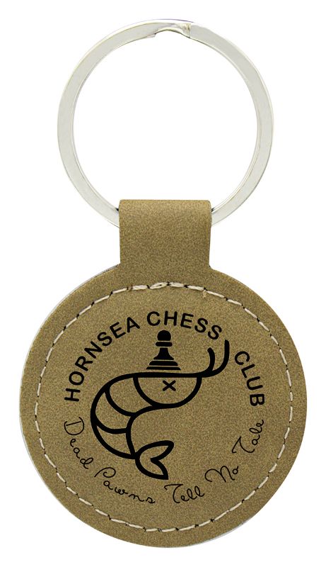 LE107 Leatherette Keychain Circle - Khaki