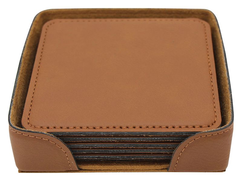 LE205 Leatherette Coaster Set x 6