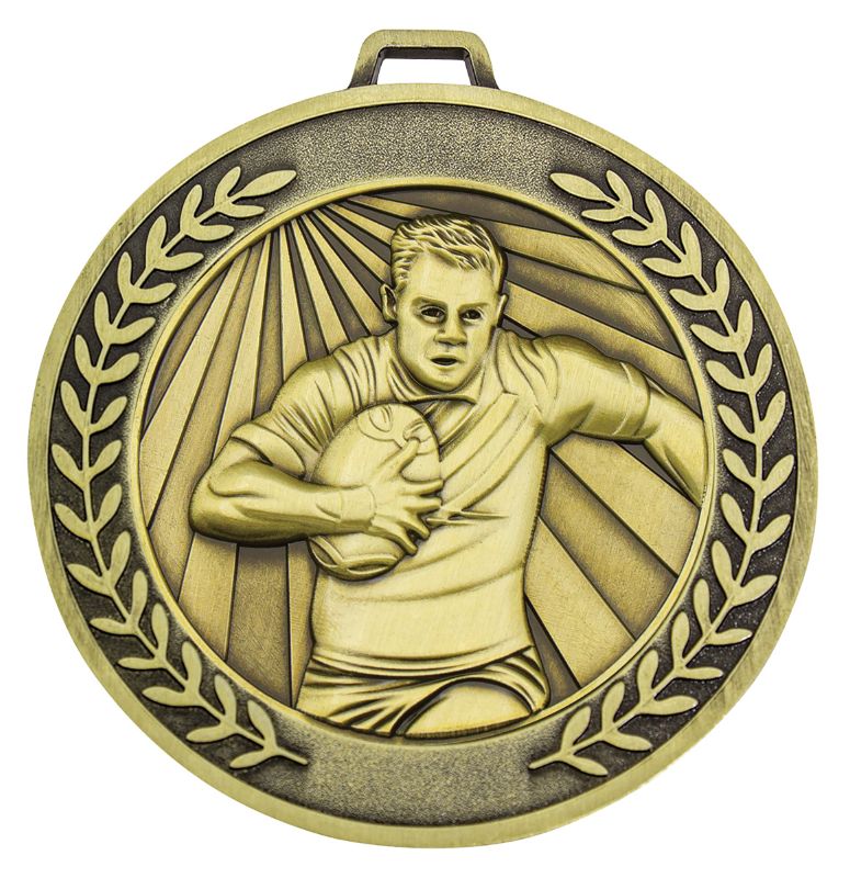 MMJ515G Prestige Rugby Male Gold Medal 7cm