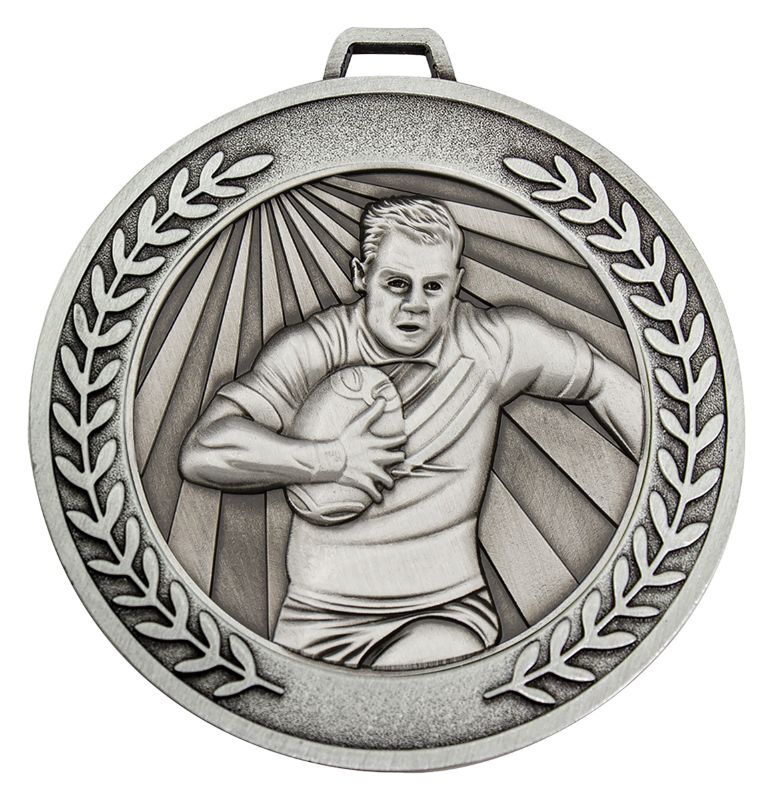 MMJ515S Prestige Rugby Male Silver Medal 7cm