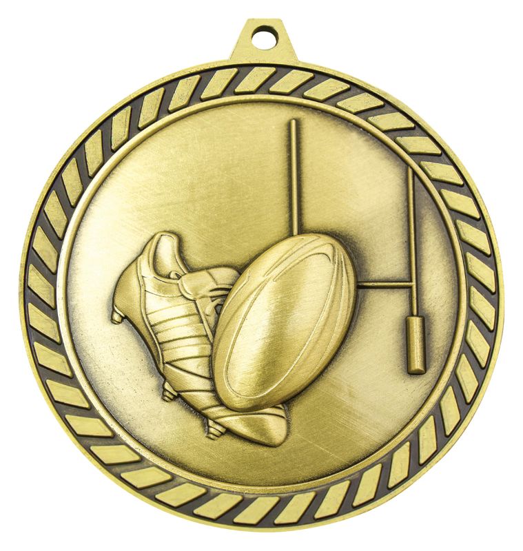 MMV613G Venture Rugby Gold Medal 6cm