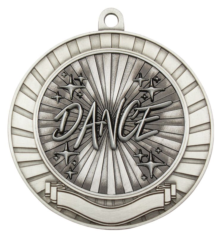 MMY295S Eco Scroll Dance Silver Medal 7cm