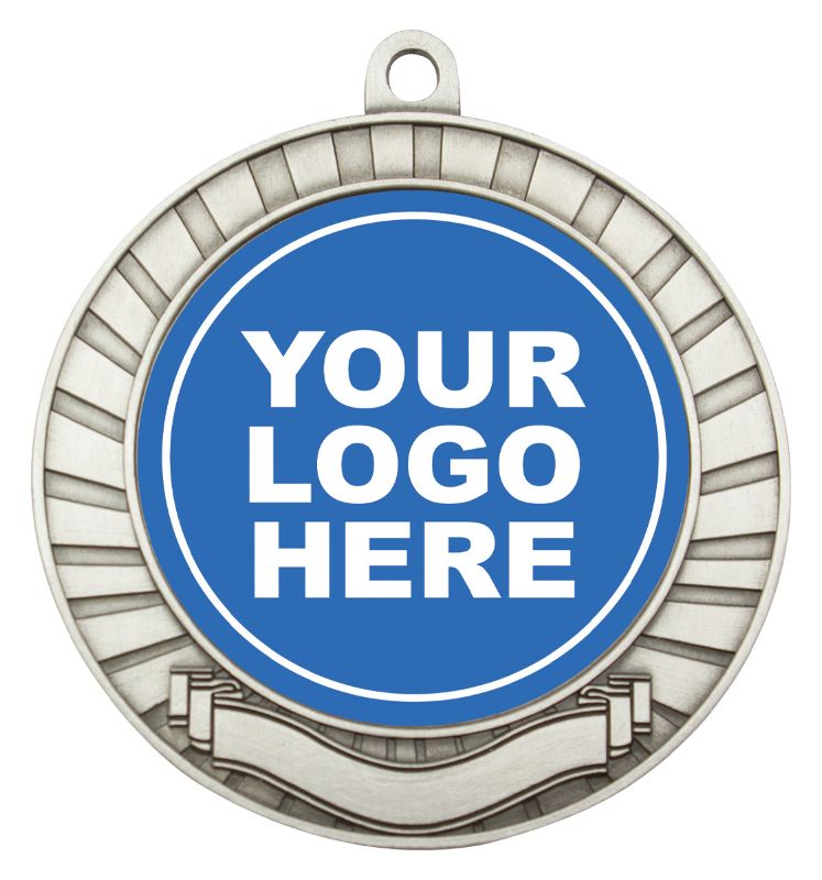 MY201S Eco Scroll Insert Silver Medal 7cm