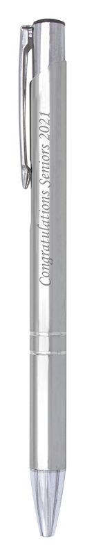 PA102 Ballpoint Pen Aluminium Silver with Chrome
