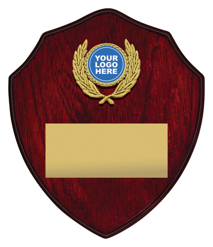 SH07A Rosebud Shield with Logo 15cm