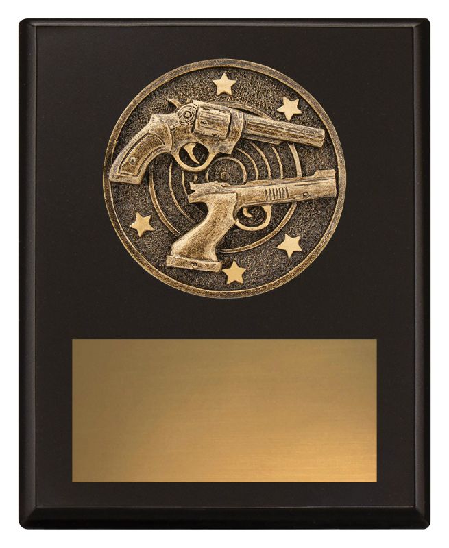 SP653A Challenge Plaque Pistol Shooting 15cm