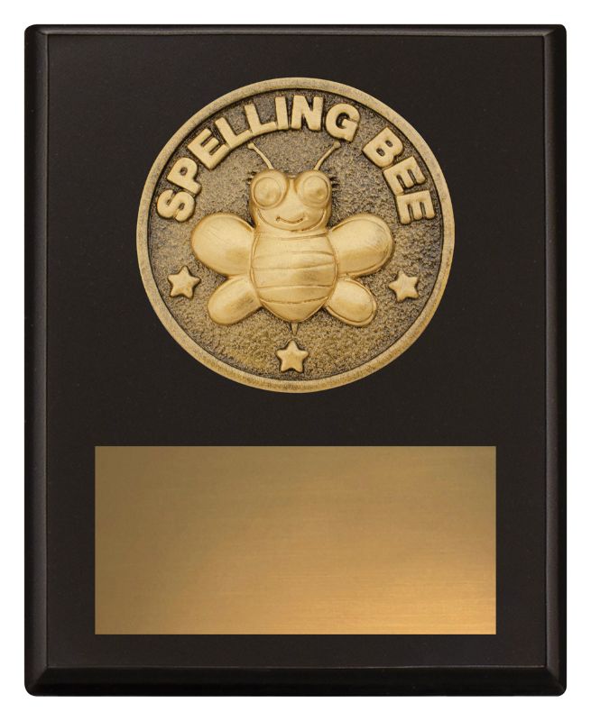 SP677A Challenge Plaque Spelling Bee 15cm