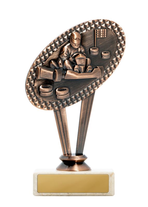 W22-10620 Metal Go Kart Theme on Base 15cm