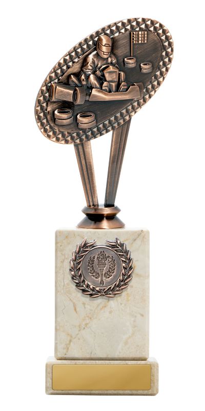 W22-10622 Metal Go Kart Theme on Column 22.5cm