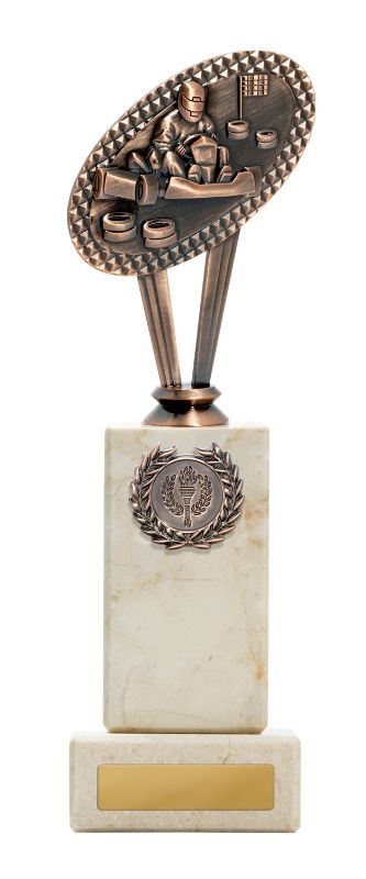 W22-10623 Metal Go Kart Theme on Column 25cm