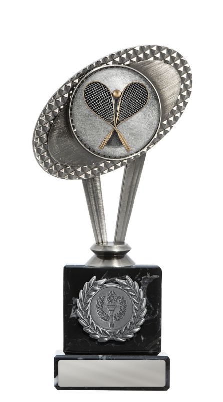 W22-10819 Metal Squash Theme on Column 20cm