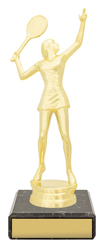 YB8323 Female Tennis Figure Trophy 17cm