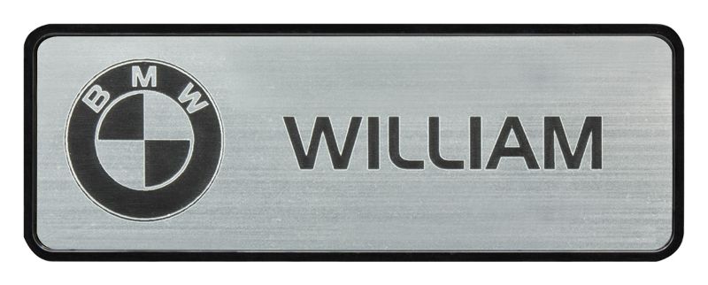 AB07K Black Framed Name Badge