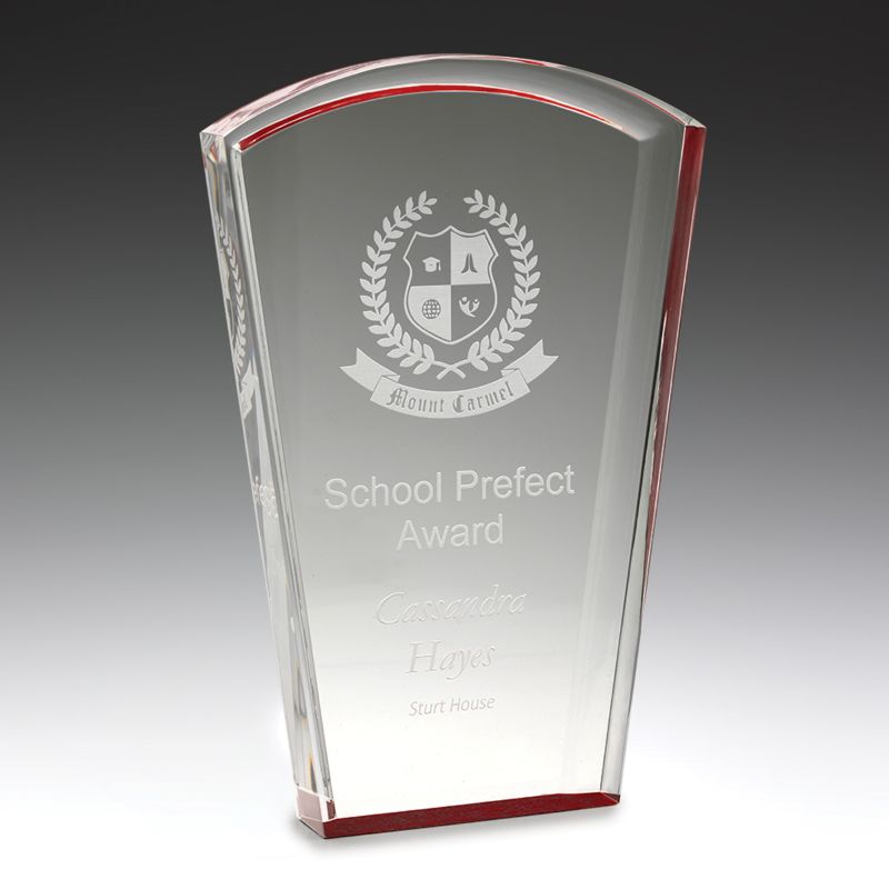 AC816 Acrylic Red Solar Award 20cm