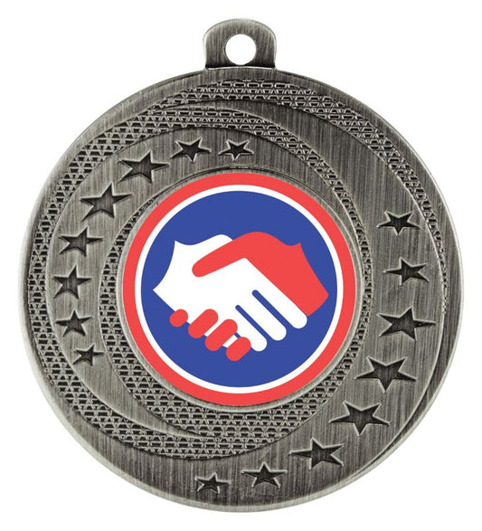 ASW146S Wayfare Medal Handshake Silver 5cm