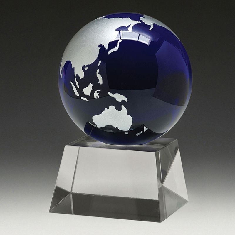 BG113 Mini Globe Crystal Award 11cm