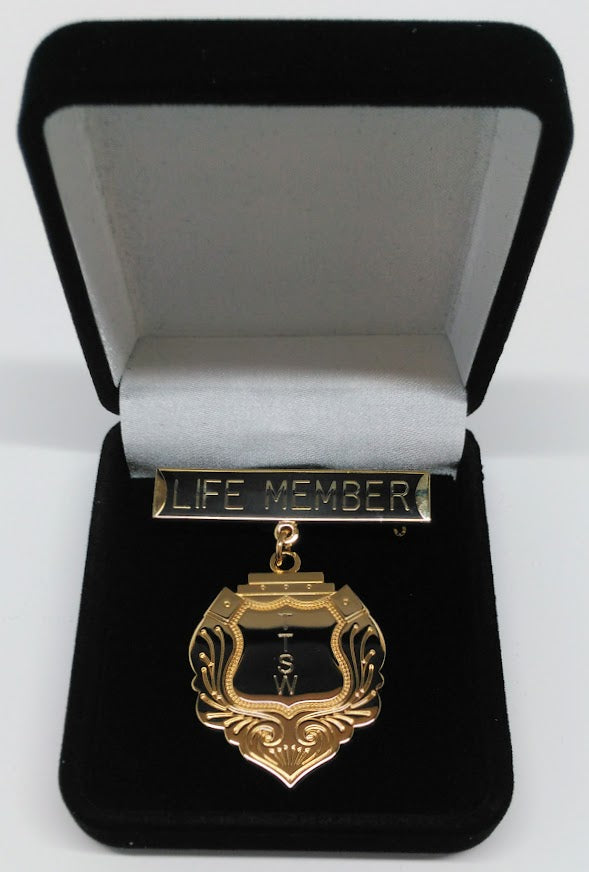 LMB Black Life Member Badge 5cm