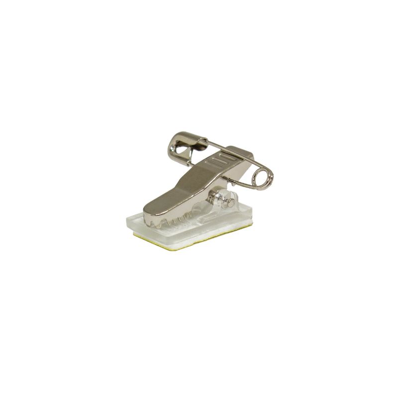 CP02 White Plastic Clip - with Adhesive 2.5cm