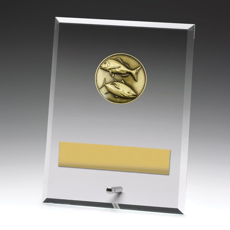 DY103C Glass Plaque Fishing 20cm