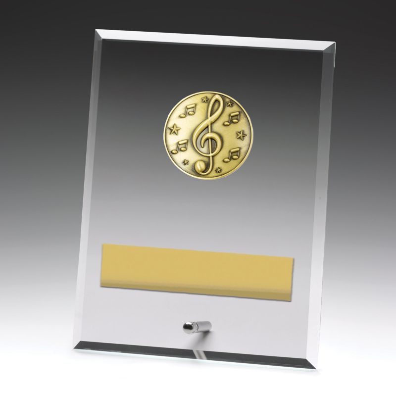 DY121C Glass Plaque Music 20cm