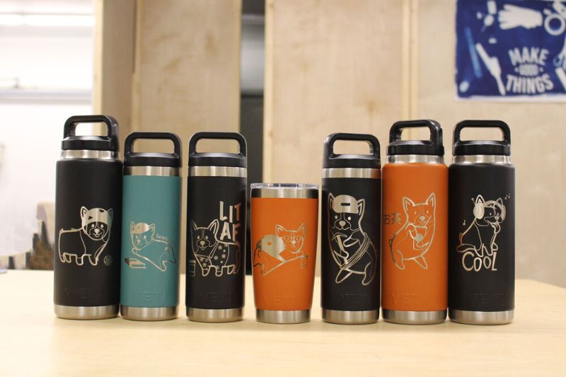 Customer Supplied Yeti - Engraving of text and logo