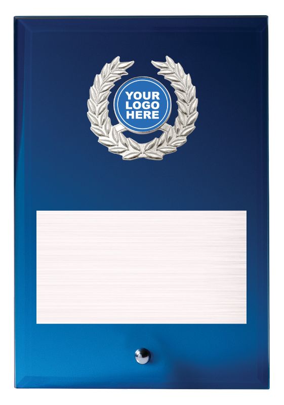 GA03C Blue Glass Plaque 20cm