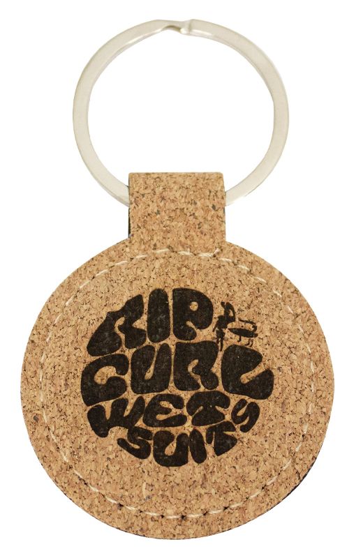 LE108 Laserable Cork Keychain 5cm