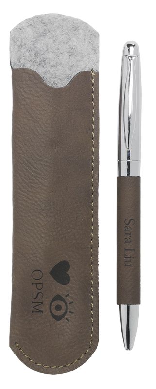 LE409 Leatherette Pen Gift Set - Single 4cm